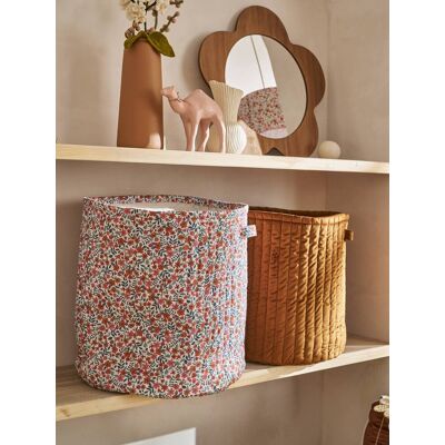 VERTBAUDET Conjunto de 2 cestos Retro Flower, para criança canela VERTBAUDET Conjunto de 2 cestos Retro Flower, para criança canela