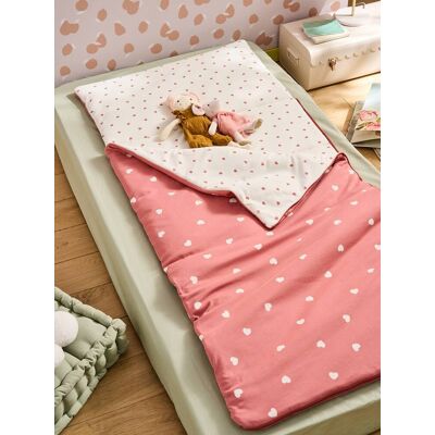 VERTBAUDET Saco-cama em algodão coração rosa-velho VERTBAUDET Saco-cama em algodão coração rosa-velho