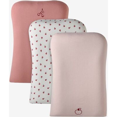 VERTBAUDET Lote de 3 capas para colchão de mudas lote rosa VERTBAUDET Lote de 3 capas para colchão de mudas lote rosa