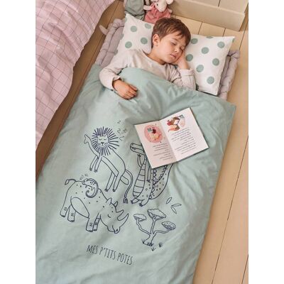 VERTBAUDET Saco-cama em algodão personalizável verde-salva VERTBAUDET Saco-cama em algodão personalizável verde-salva