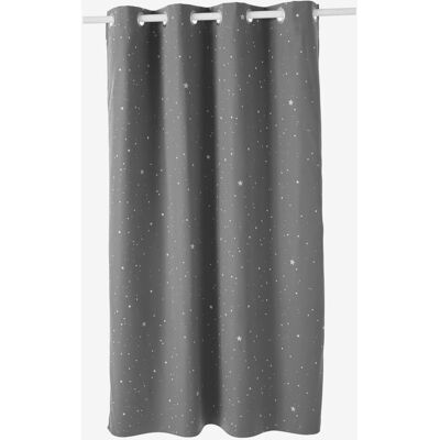 VERTBAUDET Cortina opaca com detalhes fosforescentes, Estrelas cinzento escuro estampado VERTBAUDET Cortina opaca com detalhes fosforescentes, Estrelas cinzento escuro estampado