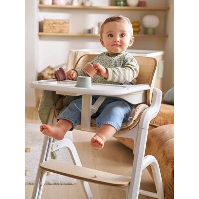 VERTBAUDET Pack Cadeira Alta Evolutiva + Espreguiçadeira + Babyset + Almofada + Tabuleiro WOODYNEST bege VERTBAUDET Pack Cadeira Alta Evolutiva + Espreguiçadeira + Babyset + Almofada + Tabuleiro WOODYNEST bege