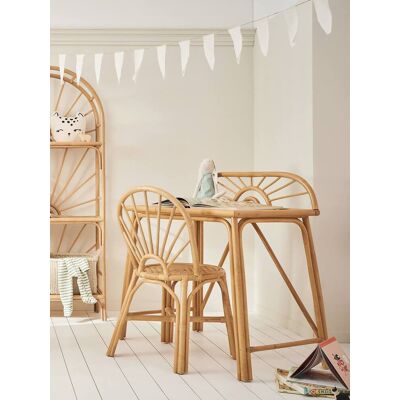 VERTBAUDET Secretária especial primária, em rattan, Sol madeira VERTBAUDET Secretária especial primária, em rattan, Sol madeira