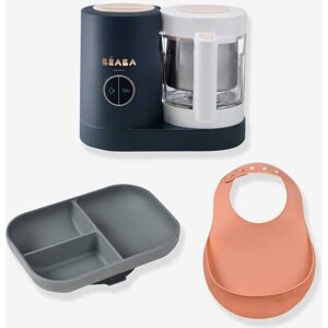 Conjunto Babycook Néo + Prato com compartimentos e Babete de oferta BEABA azul-noite Conjunto Babycook Néo + Prato com compartimentos e Babete de oferta BEABA azul-noite