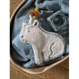 VERTBAUDET Porta-chupetas boneco-doudou, Urso polar, em sherpa cru VERTBAUDET Porta-chupetas boneco-doudou, Urso polar, em sherpa cru