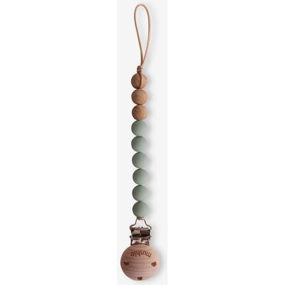 Clipes para chupeta Mushie - Sage Mint - Perolas de silicone macio Clipes para chupeta Mushie - Sage Mint - Perolas de silicone macio