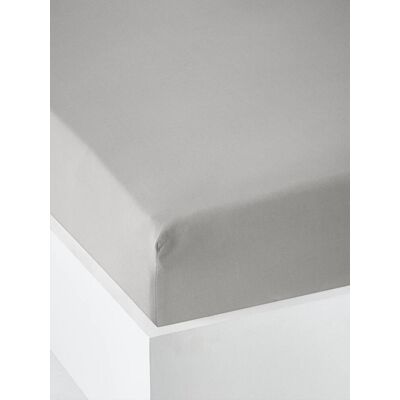 VERTBAUDET Lençol-capa liso, em jersey, para bebé cinzento-pérola VERTBAUDET Lençol-capa liso, em jersey, para bebé cinzento-pérola