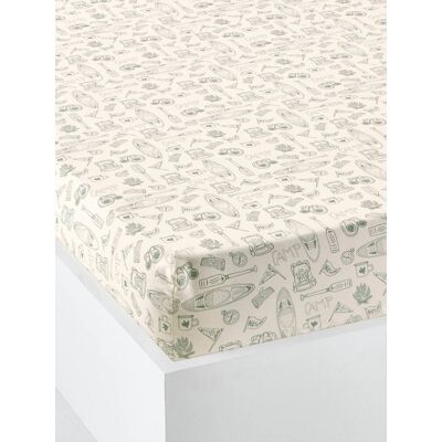 Vertbaudet Yellowstone Lençol de Baixo Bege - Roupa de cama infantil Vertbaudet Yellowstone Lençol de Baixo Bege - Roupa de cama infantil