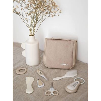 Bolsa para cuidados de higiene 10 acessórios BEABA bege Bolsa para cuidados de higiene 10 acessórios BEABA bege