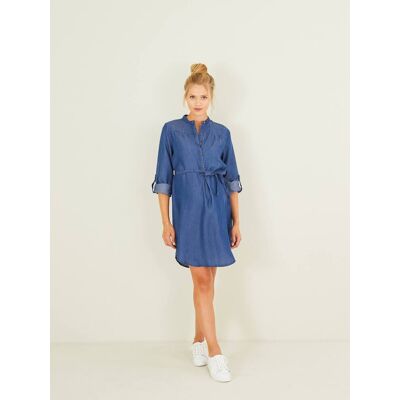 VERTBAUDET Vestido em ganga leve, para grávida azul escuro desbotado VERTBAUDET Vestido em ganga leve, para grávida azul escuro desbotado