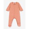 Pijama estampado, em veludo, para bebé, da Petit Bateau castanho estampado