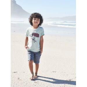 VERTBAUDET Bermudas coloridas, para menino azul escuro liso com motivo VERTBAUDET Bermudas coloridas, para menino azul escuro liso com motivo