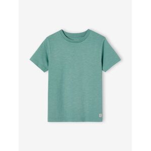 VERTBAUDET T-shirt personalizável, de mangas curtas, para menino verde medio liso com motivo