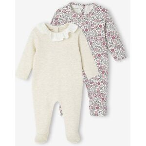 VERTBAUDET Lote de 2 pijamas para recém-nascido bege mesclado VERTBAUDET Lote de 2 pijamas para recém-nascido bege mesclado