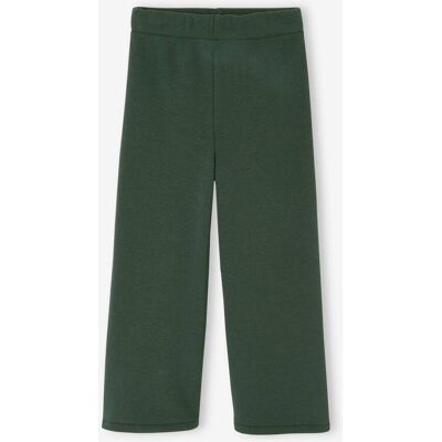 VERTBAUDET Leggings largas com forro em malha polar, para menina verde-esmeralda VERTBAUDET Leggings largas com forro em malha polar, para menina verde-esmeralda