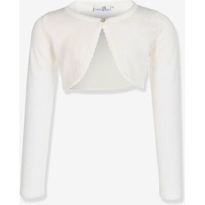 Bolero com efeito glitter Happy Girls para menina cru Bolero com efeito glitter Happy Girls para menina cru