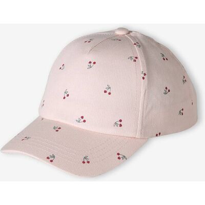 VERTBAUDET Boné de algodão com motivos de cerejas para menina rosa-pálido VERTBAUDET Boné de algodão com motivos de cerejas para menina rosa-pálido