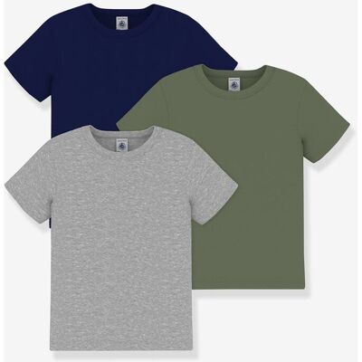Lote de 3 t-shirts em algodão Petit Bateau para criança branco Lote de 3 t-shirts em algodão Petit Bateau para criança branco