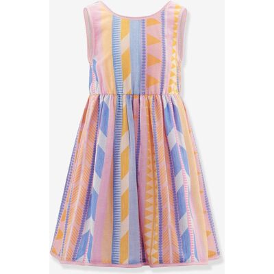 Vestido com padrão geométrico Happy Girls para menina multicolor Vestido com padrão geométrico Happy Girls para menina multicolor