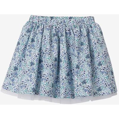 VERTBAUDET Saia de cerimónia, às flores, para menina branco claro estampado VERTBAUDET Saia de cerimónia, às flores, para menina branco claro estampado