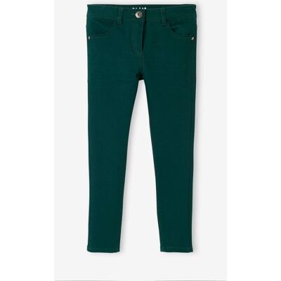 VERTBAUDET Calças slim morfológicas, para menina, medida das ancas LARGA verde vivo liso VERTBAUDET Calças slim morfológicas, para menina, medida das ancas LARGA verde vivo liso