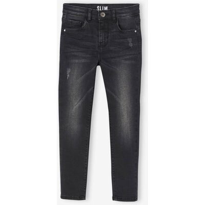 VERTBAUDET Jeans slim morfológicos "waterless", medida das ancas LARGA, para menina preto escuro liso VERTBAUDET Jeans slim morfológicos "waterless", medida das ancas LARGA, para menina preto escuro liso