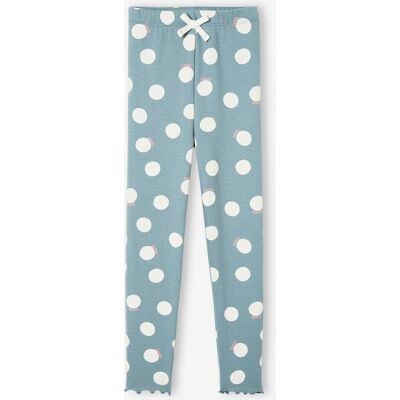 VERTBAUDET Leggings em malha canelada, para menina verde-acinzentado VERTBAUDET Leggings em malha canelada, para menina verde-acinzentado