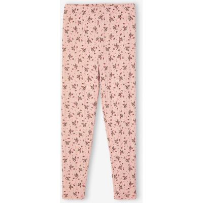 VERTBAUDET Leggings estampadas às flores, em malha ajurada fantasia, para menina rosado VERTBAUDET Leggings estampadas às flores, em malha ajurada fantasia, para menina rosado