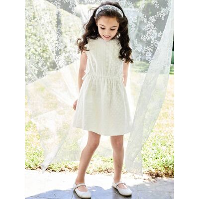 VERTBAUDET Vestido bordado cru VERTBAUDET Vestido bordado cru