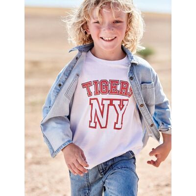 VERTBAUDET T-shirt para menino branco VERTBAUDET T-shirt para menino branco