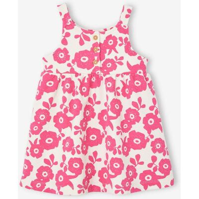 VERTBAUDET Vestido de cavas, para bebé fúchsia VERTBAUDET Vestido de cavas, para bebé fúchsia