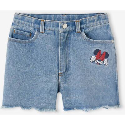 Calções de ganga bordada Minnie® da Disney, para criança ganga brut Calções de ganga bordada Minnie® da Disney, para criança ganga brut