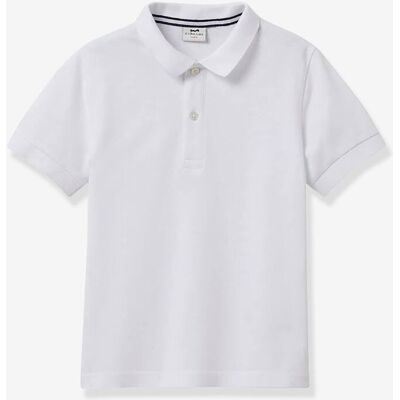 Polo da CYRILLUS, em algodão bio, para menino branco Polo da CYRILLUS, em algodão bio, para menino branco