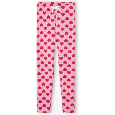 VERTBAUDET Leggings estampadas, em malha canelada, para menina rosa-velho VERTBAUDET Leggings estampadas, em malha canelada, para menina rosa-velho