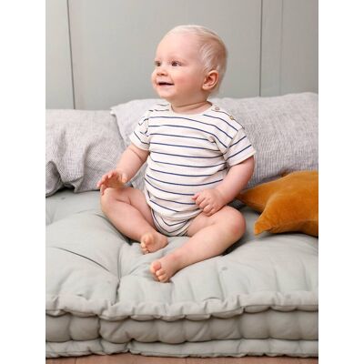 VERTBAUDET Conjunto aos favos, com T-shirt e calções, para recém-nascido cru VERTBAUDET Conjunto aos favos, com T-shirt e calções, para recém-nascido cru