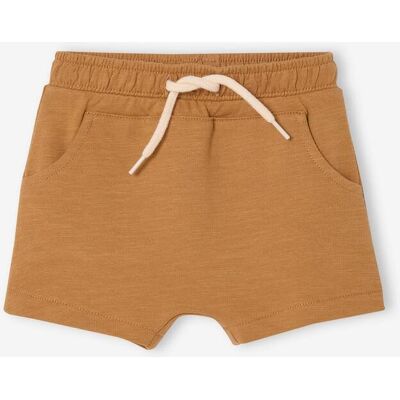 VERTBAUDET Bermudas em moletão, para bebé menino caramelo VERTBAUDET Bermudas em moletão, para bebé menino caramelo