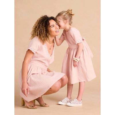 ENVIE DE FRAISE Vestido de cerimónia para menina, coleção cápsula mãe/filha rosado ENVIE DE FRAISE Vestido de cerimónia para menina, coleção cápsula mãe/filha rosado