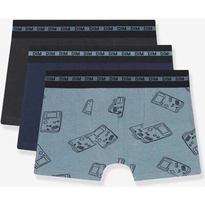 Lote de 3 boxers com motivo gameboy Ecodim DIM, para menino cinzento Lote de 3 boxers com motivo gameboy Ecodim DIM, para menino cinzento