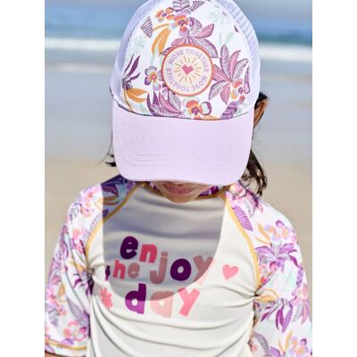 VERTBAUDET Boné com parte de trás em mesh, para menina lilás VERTBAUDET Boné com parte de trás em mesh, para menina lilás
