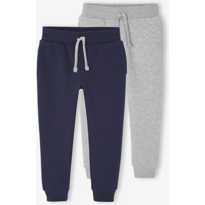 VERTBAUDET Conjunto de 2 calças de desporto básicas para menino marinho VERTBAUDET Conjunto de 2 calças de desporto básicas para menino marinho
