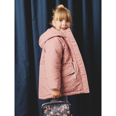 VERTBAUDET Parka com capuz 3 em 1: parka + casaco acolchoado, para menina pau-rosa VERTBAUDET Parka com capuz 3 em 1: parka + casaco acolchoado, para menina pau-rosa