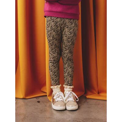 VERTBAUDET Leggings com forro em malha polar, para menina chocolate VERTBAUDET Leggings com forro em malha polar, para menina chocolate
