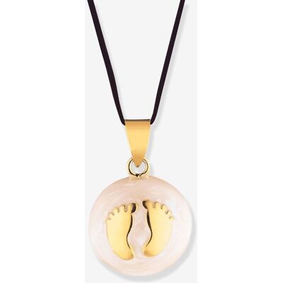 Pendente para grávida, Babyfeet da CACHE COEUR bege claro liso Pendente para grávida, Babyfeet da CACHE COEUR bege claro liso