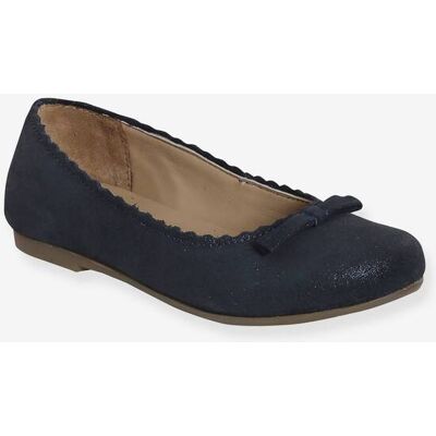 VERTBAUDET Sabrinas em pele, para menina azul escuro metalizado VERTBAUDET Sabrinas em pele, para menina azul escuro metalizado