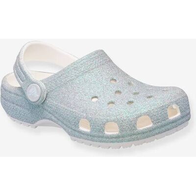 Socas para bebé, Classic Iridescent Glitte CROCS™ branco Socas para bebé, Classic Iridescent Glitte CROCS™ branco