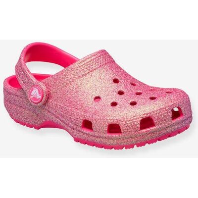 Socas para bebé, Classic Iridescent Glitte CROCS™ rosa Socas para bebé, Classic Iridescent Glitte CROCS™ rosa