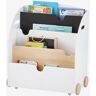 VERTBAUDET Estante para livros com rodas Montessori, linha School branco claro bicolor/multicolo