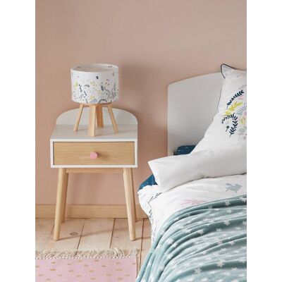 VERTBAUDET Candeeiro de mesa de cabeceira com pé, Botânico branco claro liso 2 VERTBAUDET Candeeiro de mesa de cabeceira com pé, Botânico branco claro liso 2