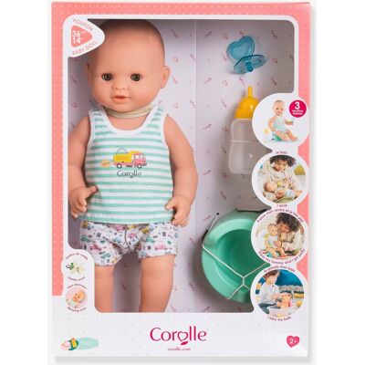 Corolle Paul faz xixi grande boneco verde Corolle Paul faz xixi grande boneco verde
