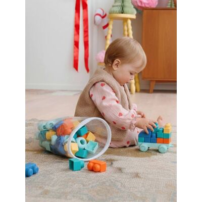 VERTBAUDET Conjunto de 100 blocos de construção em plástico. multicolor VERTBAUDET Conjunto de 100 blocos de construção em plástico. multicolor
